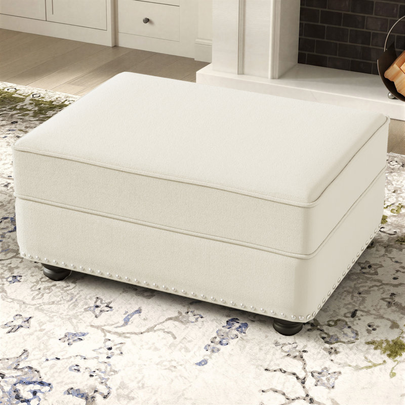 Repose-pieds rembourré 31 po Annalease, Beige