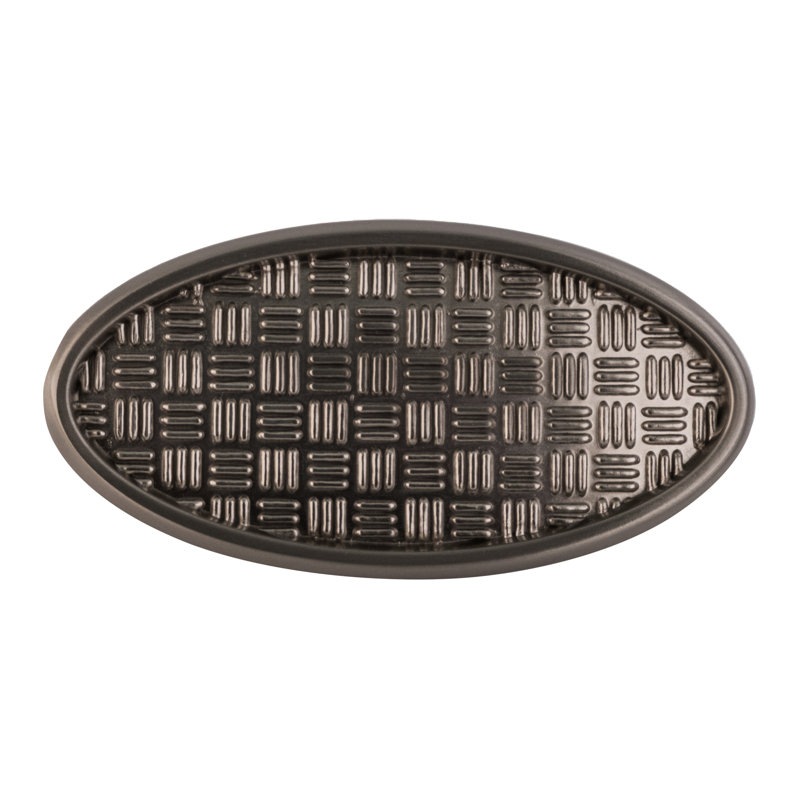 Brixwell BXB22162G10 Armoire de cuisine de forme oblongue à poignée coupelle 3 po nickel satiné d'un centre à l'autre