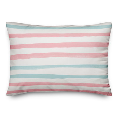 Coussin lombaire à rayures aquarelle 