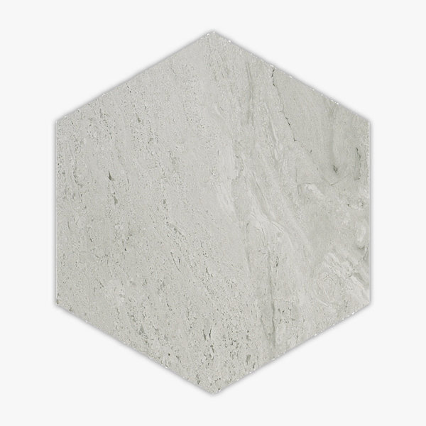 Palermo Silver Hexagon Matte 6 Porcelain Tile