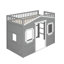 Twin Size House Loft Bed With Ladder-349668065-349668064