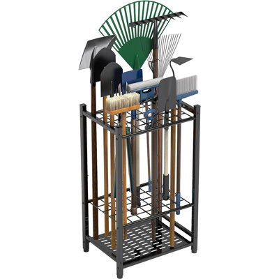 Golitz Garden Tool Organizer, Yard Tool Tower Rack for Garage Organization and Storage