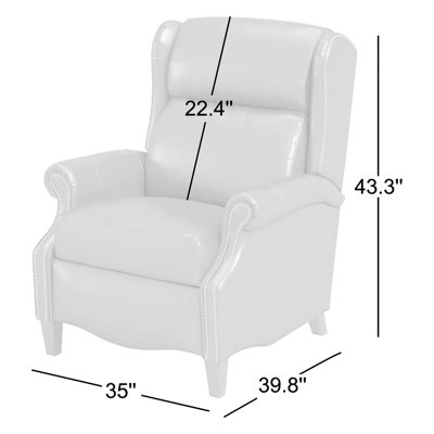 Fakenham Upholstered Top Grain Leather Power Recliner