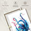 Blue Octopus Splash sur impression sur toile-969174807