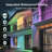 100Ft RGB+IC Permanent Outdoor Lights, Smart Eave Lights, 60 LEDs Individual Control, IP68 Waterproof Lighting for House Holiday, App & Remote Control, Works with Alexa, Google Assistant