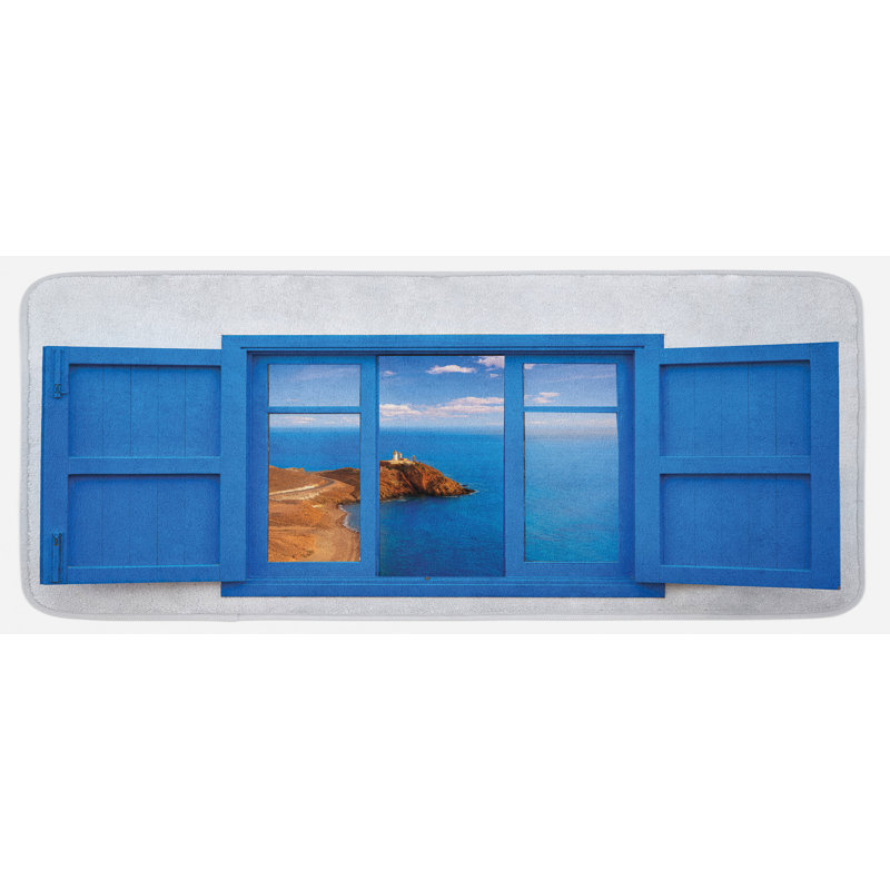 Coastal Polyester Kitchen Mat
