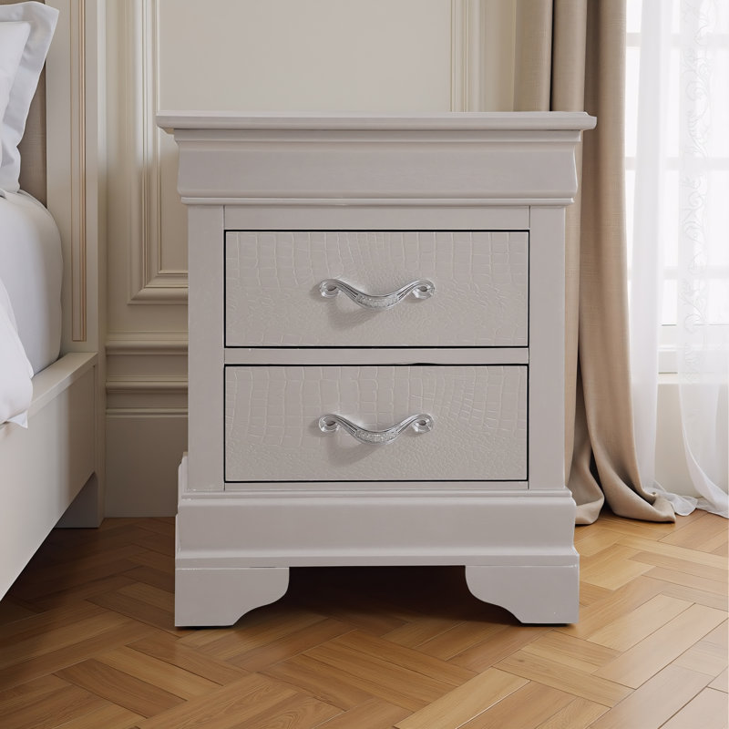 Ensemble de 2 tables de chevet Eslov, Champagne argenté