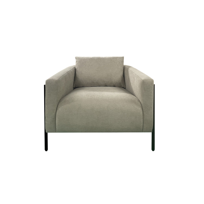 Marielle Upholstered Accent Chair with Rope Exterior & Cushions, Sable
