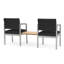 Structure tandem 2 places avec table centrale en acier Lenox-858559252-923505923-858559256