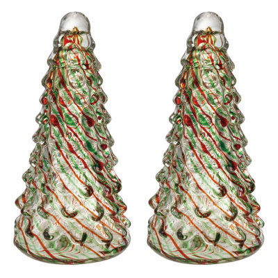 Candy Stripe Hand-Blown Glass Tree