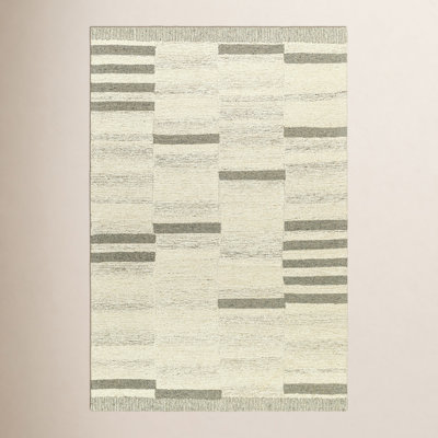 Hand-Tufted Striped Wool Rug