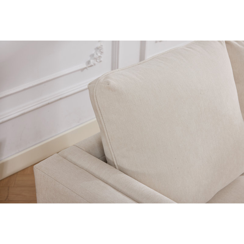 Canapé en tissu beige 57,9 po, Beige