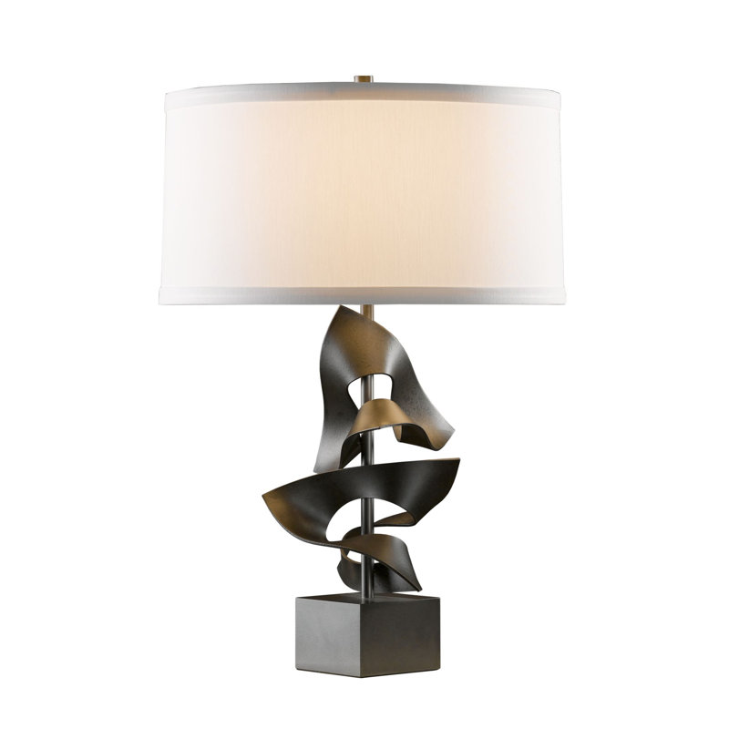 Gallery 24.7" Table Lamp, Dark Smoke, Natural Anna