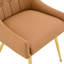 Chaise de salle à manger rembourrée en cuir avec dossier capitonné Diamond-130646499