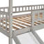 Lit mezzanine simple avec deux tiroirs et glissade, lit maison avec glissade-294720875