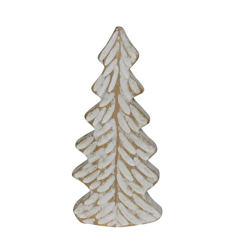 Arbre de Noël, bois - moyen, H 7,25 po x l 1,25 po x P 3,25 po