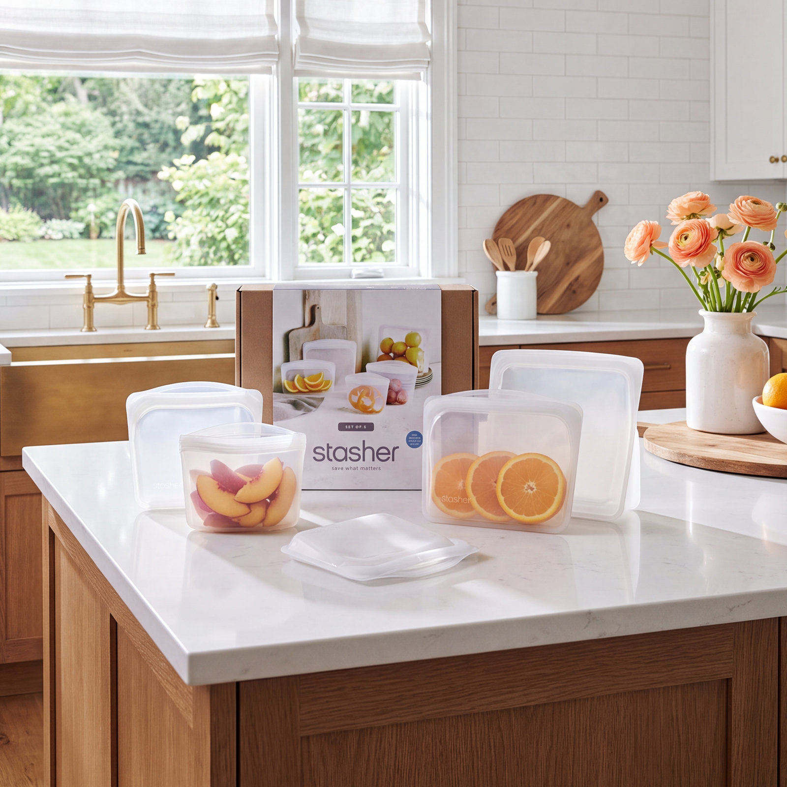 Variety 5-Piece Food Storage Bag Set, Clear