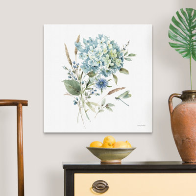 " Bohemian Blue 03 on White " Watercolor Painting