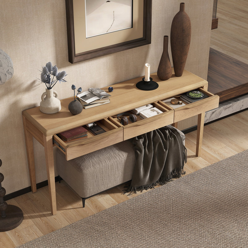 Console élégante 59,84 po, Naturel