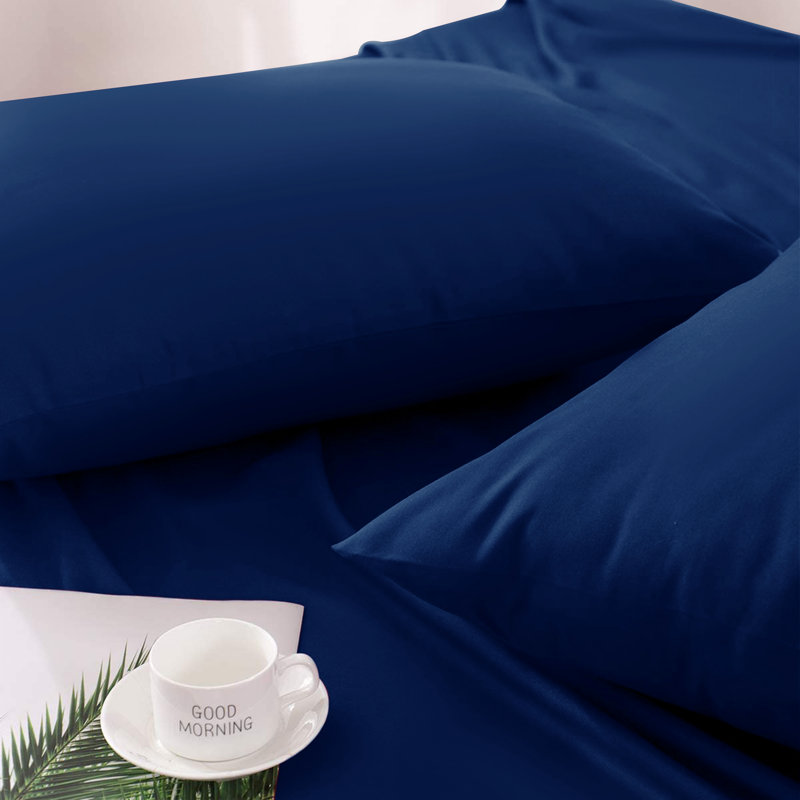 Jaramiah Super Soft Plain Microfiber PillowCase, Navy