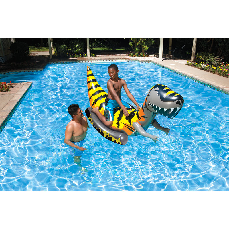 Poolmaster T-Rex Inflatable Ride-On Dinosaur Extra Large Swimming Pool Float