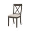 Chaise d'appoint à dossier croisé gris Alyas-86866619