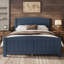 Lit plateforme pleine grandeur, bois avec lattes de soutien, aucun sommier tapissier, conception compacte et durable