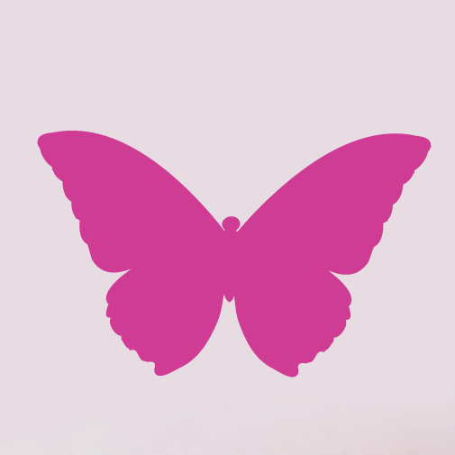 Adhésif décoratif papillon, Rose vif