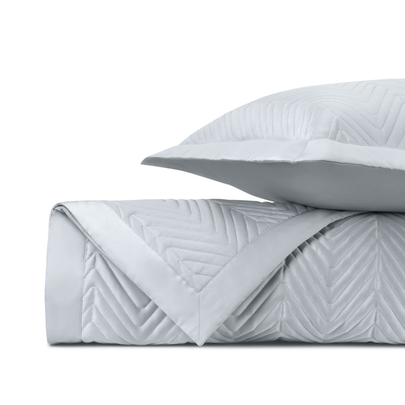 Charleston Coverlet Set, Gray, King Coverlet + 2 Pillow Shams