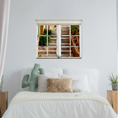 Wandtattoo Fenster Quer Treppe