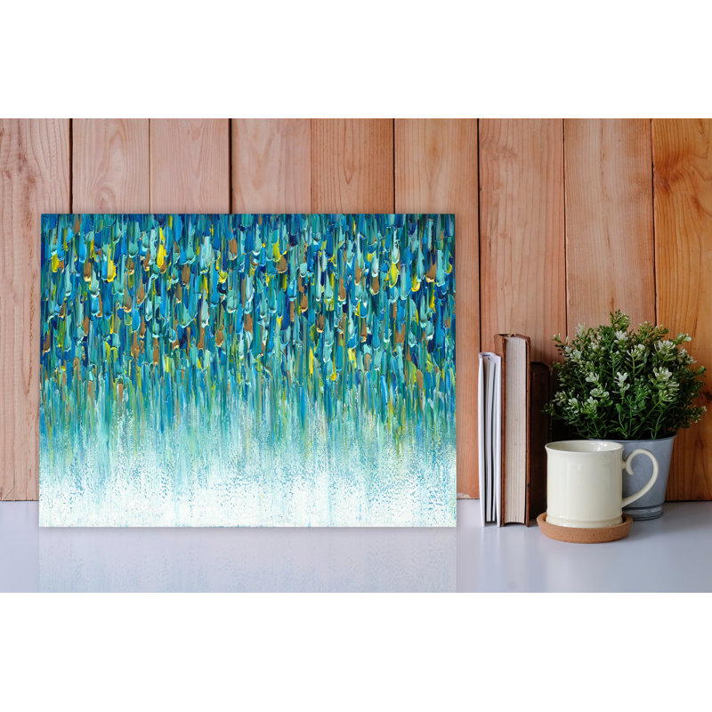 «Waterfall: Cascading Blues», reproduction d'art sur toile, H 12 po x l 16 po x P 1 po