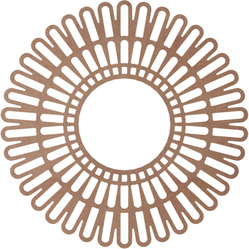 Médaillon de plafond en bois Cornellius, H 32 po x l 32 po x P 0,38 po, Bois (qualité peinture)
