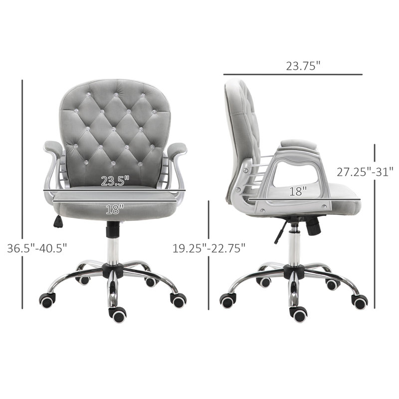 Luxury Tufted Office Chair for A Stylish Choice for Home & Office, Plush Comfort