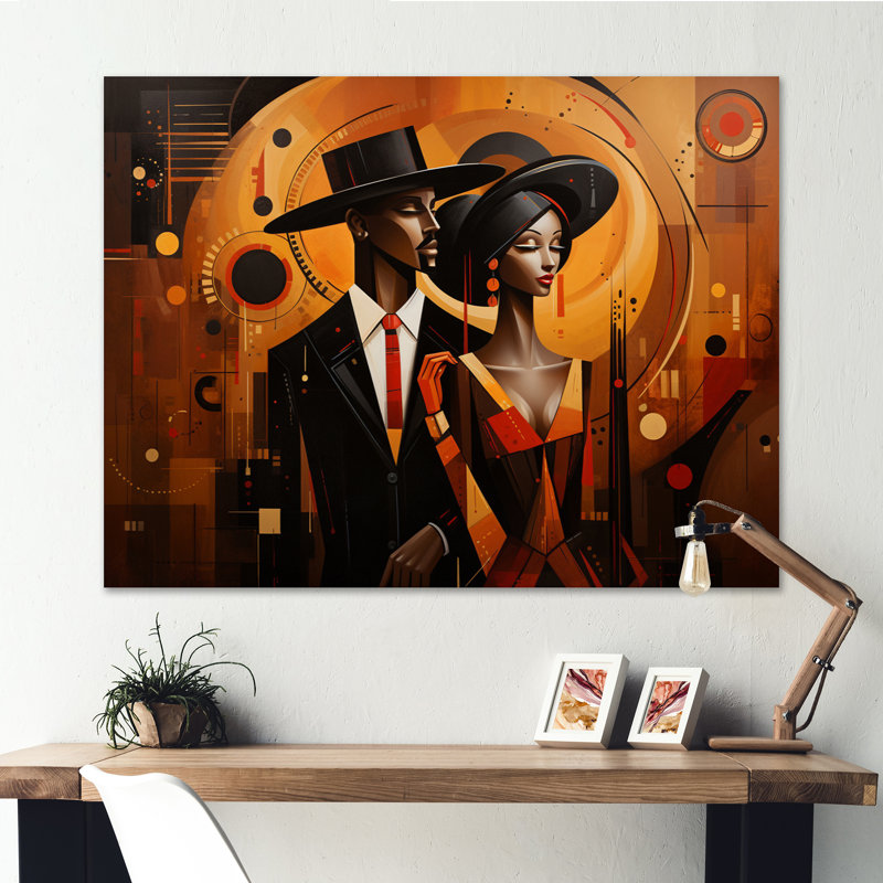Regal Renaissance A II - African American Art Wall Art, Wrapped Canvas, 12" H x 20" W x 1" D
