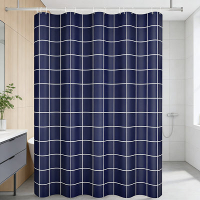 Ensemble de rideau de douche Modern Grid