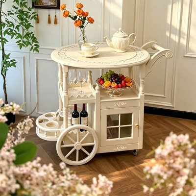 Solid Wood Bar Cart