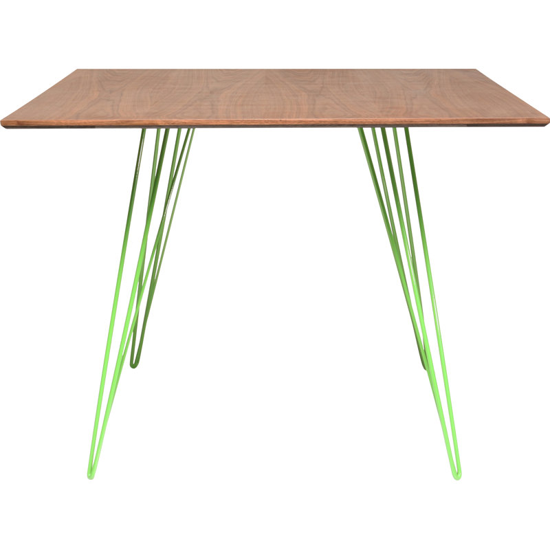 Table de salle à manger Williams, Vert, H 30 po x L 40 po x l 40 po, Noyer