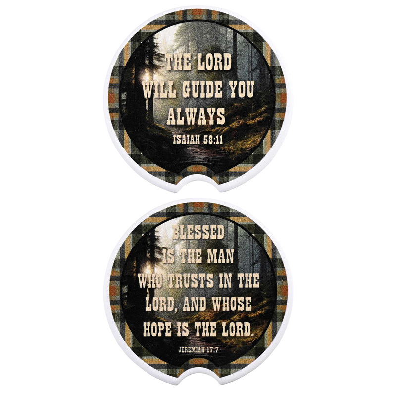 Car Coaster Blessed Is The Man 2pk