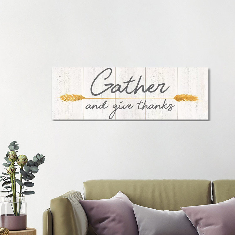 Farm Life Panel I-Give Thanks by Tara Reed - Wrapped Canvas Panoramic Print, 121.92 cm H x 40.64 cm W x 1.91 cm D