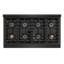 ZLINE Autograph 48 in. Black Stainless Paramount Dual Fuel Range w/ DuoPro Cooktop & Gold Accents-1124812573-1124812571