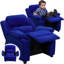 Deluxe Padded Contemporary Kids Recliner with Storage Arms-769427017