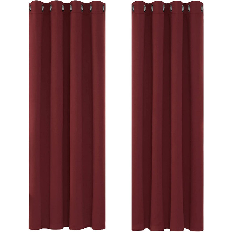 Blackout Curtain Pair, 107 W x 160 D cm, Black