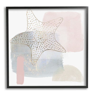 Az-965-Framed " Contemporary Glam Starfish " by Christine Zalewski