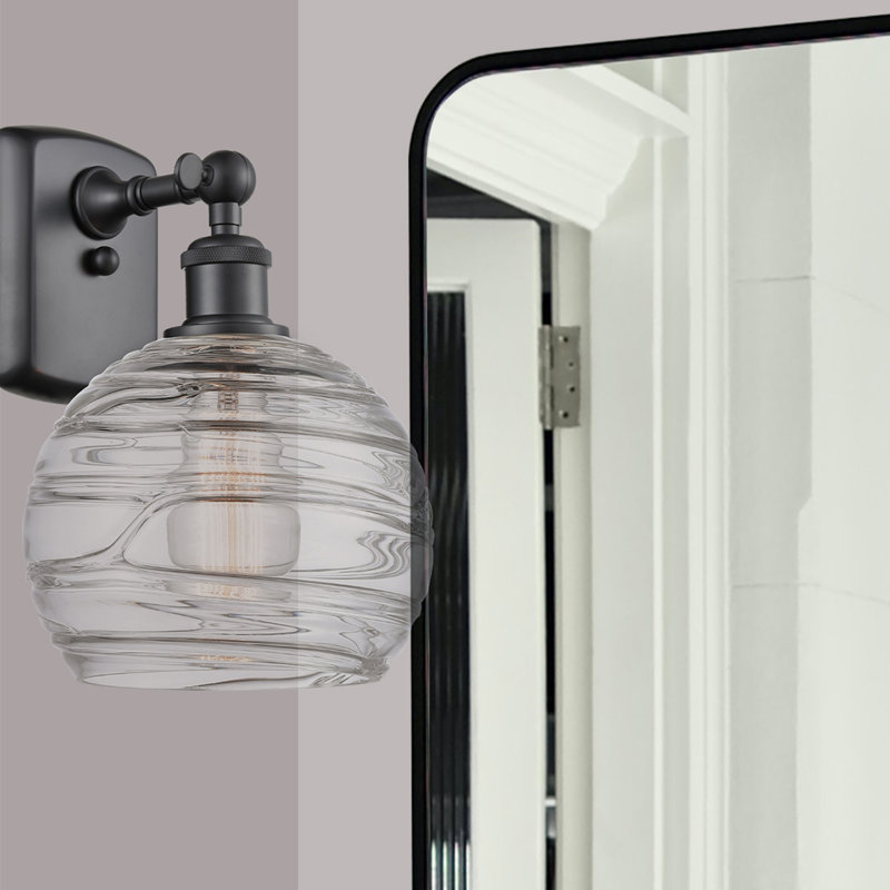 Katelin Armed Sconce, 60 Watt Vintage Incandescent Bulb, Matte Black