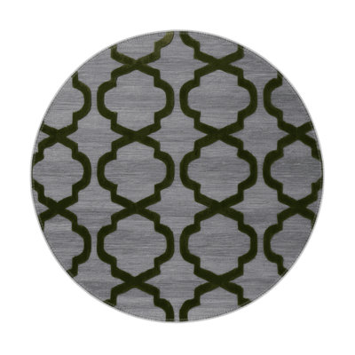 Trellis Gray Indoor and Outdoor Area Rug