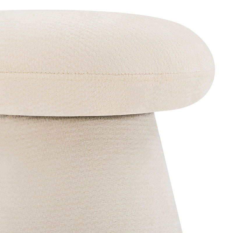 Tabouret de coiffeuse 16,1 po pivotant en chenille 16,1 po, Linen