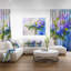 «Blue and White Lilacs in Vase Floral», reproduction d'art sur toile tendue-1300951726