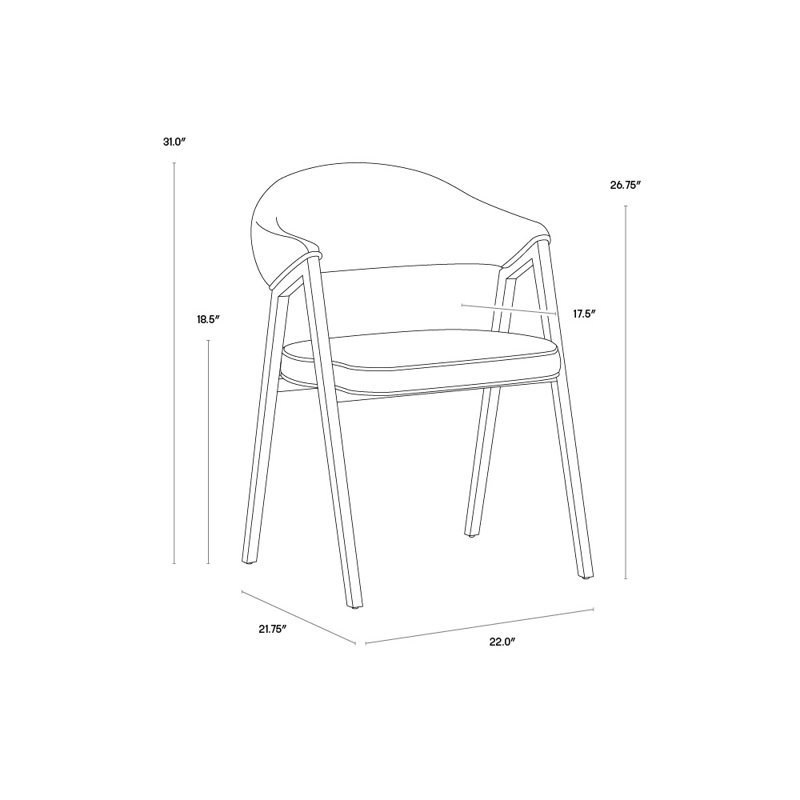 Burgos Upholstered Arm Chair, Blue