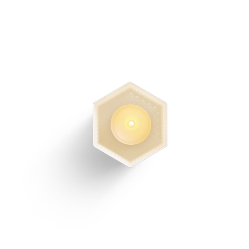 Wink Lantern, White, 6" H x 6" W x 5" D
