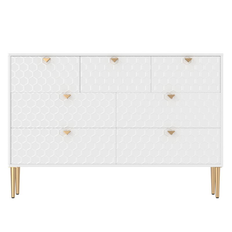 Lucreta 47.8'' W 7 - Drawer Dresser, White
